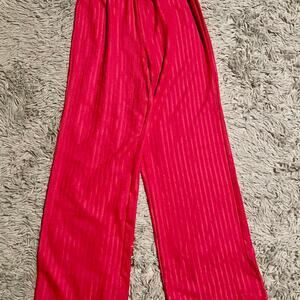 Pink Maximalist Preppy Dopamine Bold Barbie Bratz Eclectic Vivid Wide‎ Leg Pants